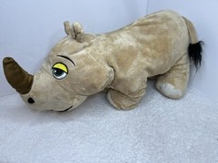 Ideal Toys Direct Rhino Plush 16 Inch Brown Tan Soft Stuffed Animal Toy