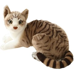 Siamese Cat Stuffed Animal, Shorthair Cat Realistic Plush Cat Stuffed Toys, G…