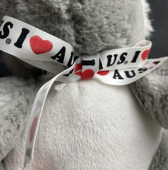 Koala Bear Gray Plush 9″ w/Hang Tag Excellent Condition Australia Ribbon Tag NOS