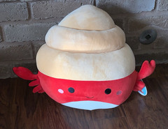 Squishmallows Indie Hermit Crab Plush Small 14 inch Red/Cream/White