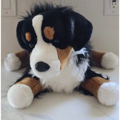 Douglas Cuddle Bernese Mountain Dog Plush Lying Stuffed Animal Tri-Color 16in