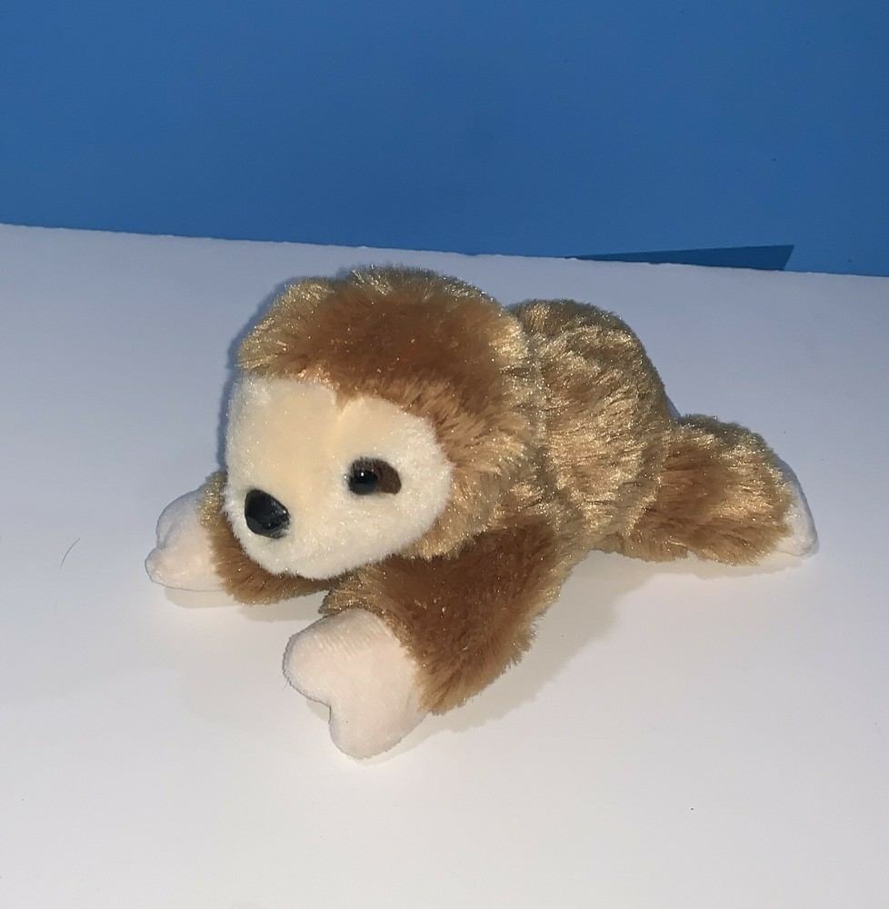 Aurora – Mini Flopsie – 7″ Long Baby Sloth Tan Cutie Stuffed Plush Animal
