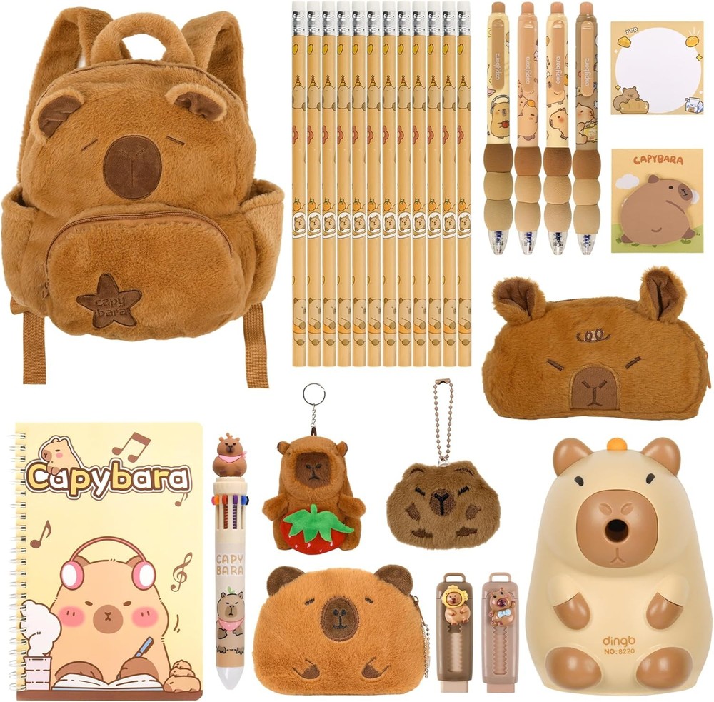Ulema 28Pcs Cute Capybara Gifts Animals Stationery Set for Birthday
