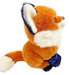 Fox Pup Puppy Plush Animal Brown White Black Ten Inches Tall Child Children