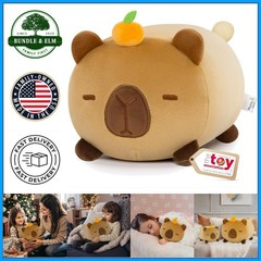 Soft Capybara Plush Pillow, 8-Inch Stuffed Animal for Comfort & Companionship