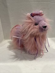 Ganz Webkinz Ribbon Yorkie 10″ Pink Stuffed Plush Dog Terrier HM410 No Code w