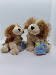 WEBKINZ BROWN COCKER SPANIEL DOG New UNUSED Mom & Baby pup Plush Retired NEW