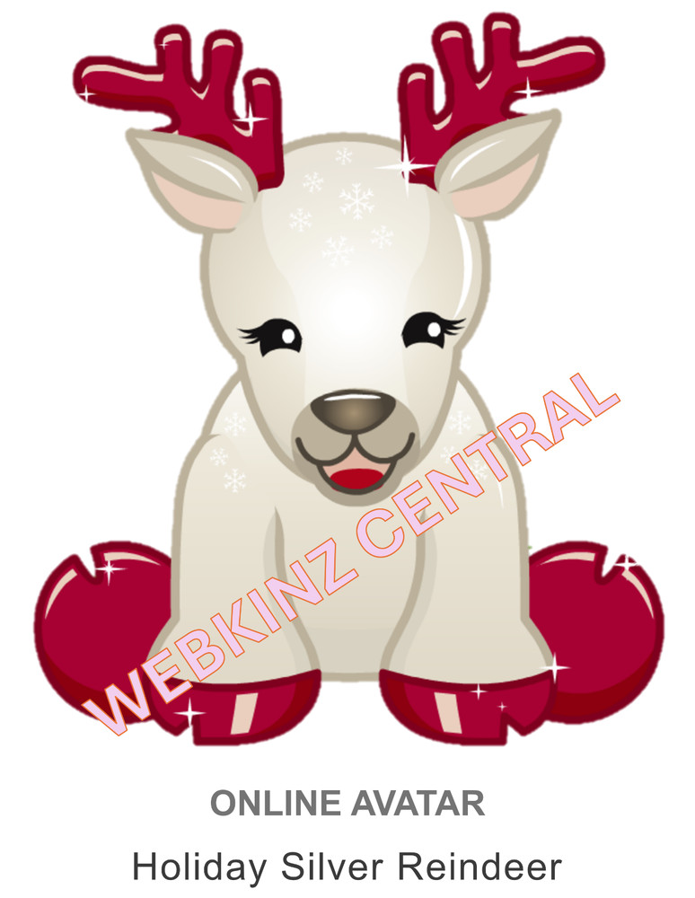 Webkinz Classic Holiday Silver Reindeer *Code Only* (~2020 limited edition pet~)