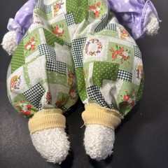 Easter Creative Design LTD 15” Polka Dot/Floral Outfit Rabbit Weighted Straw Hat