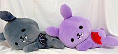 Fukuya Bumire Bedtime Plush Bat Set Purple Black Soft Toy Large 18″Halloween NWT