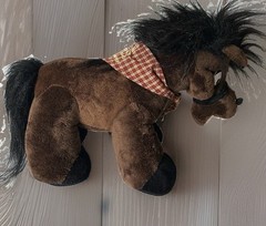 Kentucky Derby 133rd Run for the Roses Horse Plush 12″ Stuffed Toy Dark Brown