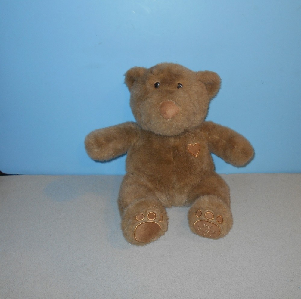 14″ The Childrens Place Chubby Teddy Bear Heart Chest Tan Lovie Stuffed Plush