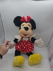 Vintage Disneyland Disney Large Minnie Mouse Red Polka Dress Plush Doll 20″ 1980