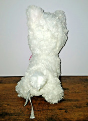 HTF tto Fiesta retro style fluffy white kitty cat plush Valentines 8″ kitten