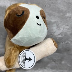 Sloth Plush Follow Your Legends ” Adopt A Sloth ” With Carrier 8in X 4.5in