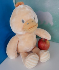 Little Miracles Costco ~ Yellow Fluffy Plush Toy ~ Stuffed Ducky Duck 13″