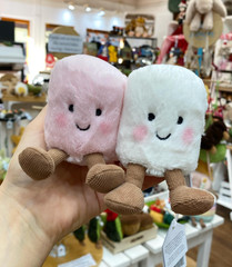 Pink White Marshmallow Plush Toy Amuseable Food Series Soft Jellycat – NWT