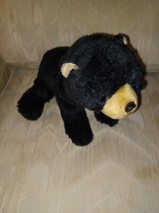 The Bearington Collection Black Bear Plush 13″ Beanbag Stuffed Animal Toy…