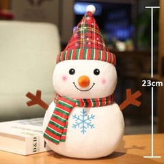 23cm Snowman Animal Pillow Plush Toy Stuffed Doll Christmas Gifts For Children