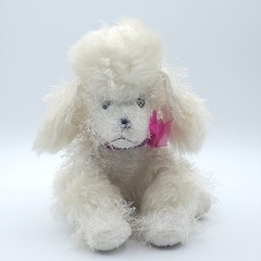 Webkinz HM014 White Poodle Plush Ganz Retired No Code Preowned Stuffed Animal
