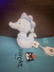 Jellycat Fluffy Seahorse Pastel Colour 5 Inch Plush Toy for All Ages