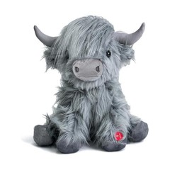 Highland Cow Plush Stuffed Animal 10 Inch Mooing Sound Cuddly Farm Toy