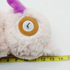 Silver One Owl Pink Purple Stuffed Animal 13″ Closed Embroidered Eyes
