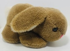 FUN FARM Bunny Plush Toy Brown Rabbit 11”L x 4”H Stuffed Animal 1975 VINTAGE