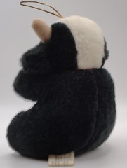 Vintage Plush Bull Cow Black & White 5″ Sitting Position