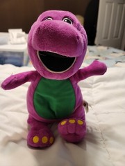 Barney Purple Dinosaur Plush Stuffed Toy Embroidered Eyes