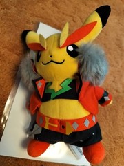 Pokemon Center 2014 Cosplay Rockstar Pikachu Plush Doll X & Y