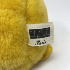 Vintage 90s Ajena Plush Bird Toy Rainbow Yellow Paris France 13” 33cm