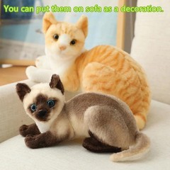 Siamese Cat 10 Inch Stuffed Animal Plush Toys Toddler Doll Kids Gifts