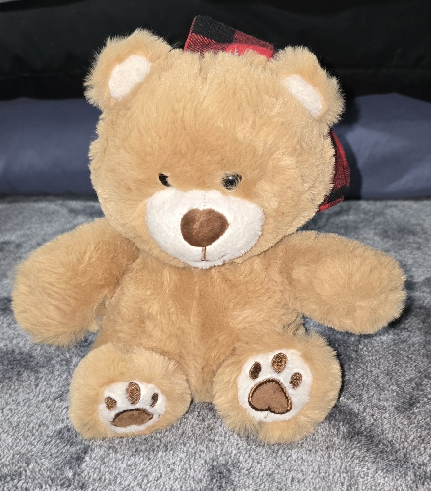 Animal Adventures Plush Teddy Bear with Plaid Hat