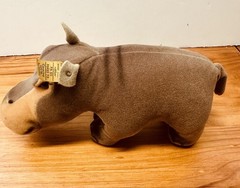 Vintage Steiff Hippo Mockie With Ear Tag & Ear Button 1120/14