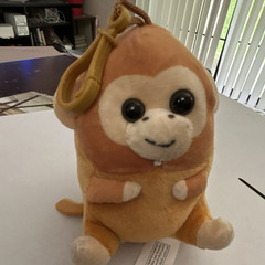 Brown Beige White Plush Stuffed Animal Toy Small (6-14 in) w/ Strap