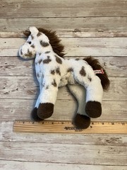 Douglas Stuffed Appaloosa White Brown Spot Horse Plush Standing Pony Stoney