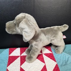 Douglas Cuddle Toy Plush Dog Kids 12″ Gray Weimaraner Silver Lab 2016 Standing