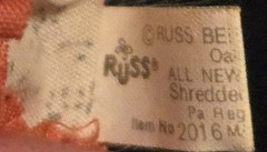 Russ Berrie Handmade Fabric Stuffed Mouse Country Praire Farmhouse Decor