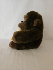 Vintage 1989 Embrace Plush Gorilla with Banana Side Eyes Monkey Ape 8″ Stuffed