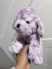 Russ Mollie Purple Stuffed Dog Plush Small 1998 for Ages 3-7 Years, 6-14 in