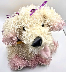 Fancy Nancy Plush Dog French Poodle Frenchy Toy 2010 Stuffed Puppy w Bows Jakks