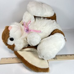 VTG Lemonwood Asia LTD Brown Red White Easter Bunny Rabbit Plush Stuffed Animal