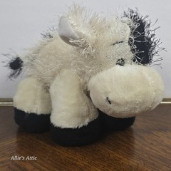 Ganz Webkinz Cow Plush Stuffed Animal Farm Toy White Black HM003 No Code