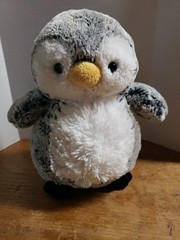 Aurora 9-1/2″ Snuggly Sweet & Softer Perky Penguin Stuffed Animal Gray & White