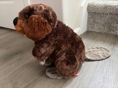 Wild Republic Brown Beaver Rodent Beanbag Plush Stuffed Animal Toy 12″ Used