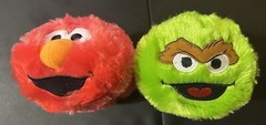 Sesame Street Elmo & Oscar the Grouch Stackable 7″ Plush Toy Factory 2022 lot