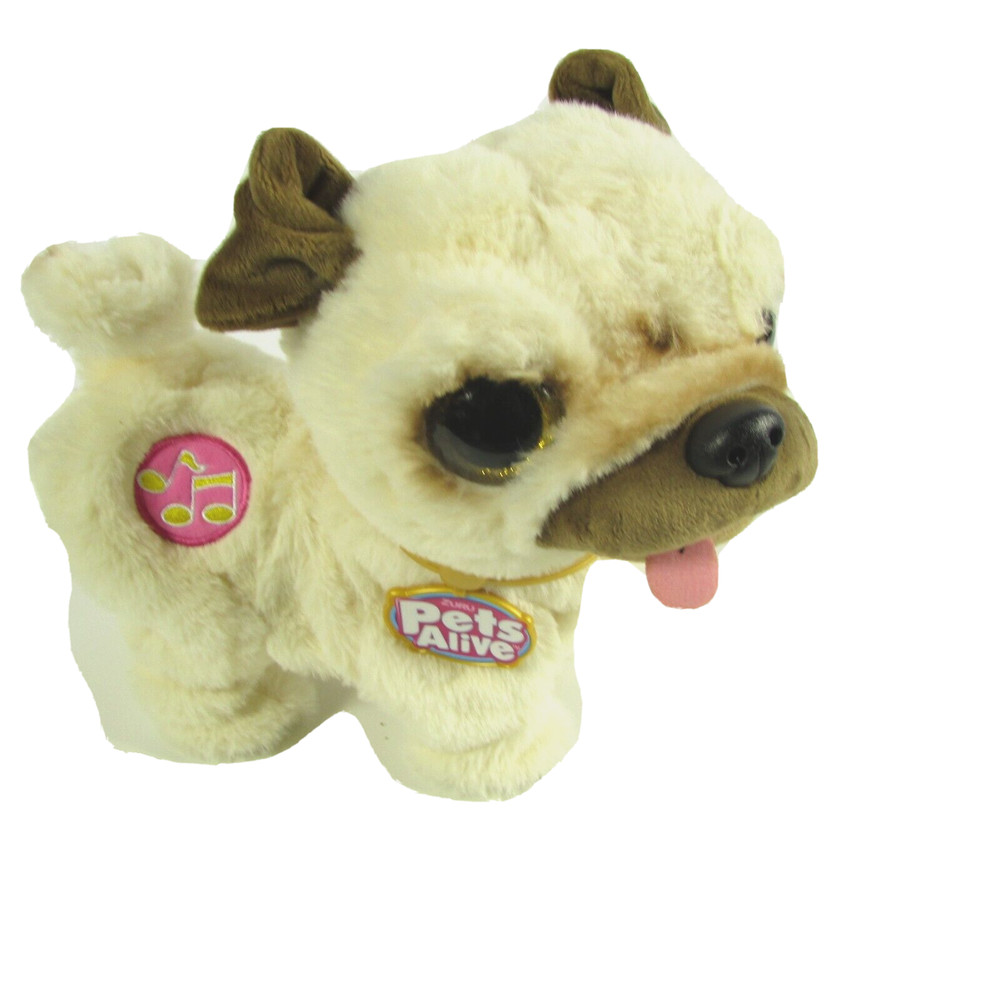 Pets Alive Poppy the Booty Shakin Pug – Interactive Dancing Plush Puppy Dog