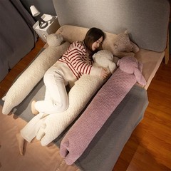 Hofun4U Rabbit Plush Pillow, Stuffed Animal, 47 inch, White