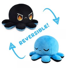 TeeTurtle – The Original Reversible Octopus Plushie – Fire Eyes + Sleepy